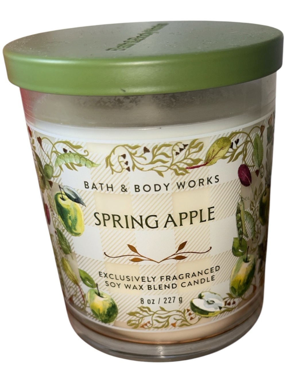 Bath & Body Works Spring Apple Candle 8 oz single wick jar NWT